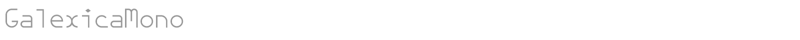 GalexicaMono font preview